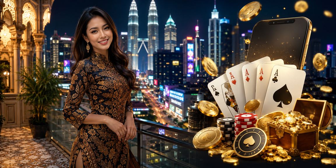 Permainan Teen Patti dengan motif batik Malaysia di Kuala Lumpur